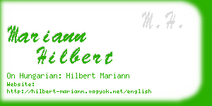 mariann hilbert business card